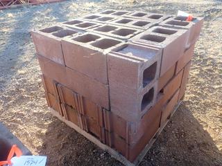 (1) Pallet Of 15 1/2in X 9 3/4in X 7 3/4in Cinder Blocks