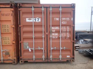 2006 40ft Storage Container. SN TTNU5991554 *Note: CSC Certified Until 2022, Contents Not Included, Buyer Responsible For Loadout*