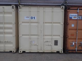2001 40ft Storage Container C/w Wood Shelving And (3) Lights. SN KKFU-122132 *Note: Buyer Responsible For Loadout*