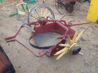 Antique Wagon Wheel Dump Cart *Note: Need Wood Wheels, Requires Repair*