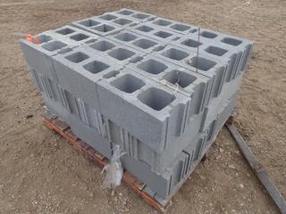 (1) Pallet Of 15 1/2in X 7 1/2in X 7 1/2in Cinder Blocks