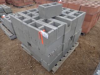 (1) Pallet Of 15 1/2in X 7 1/2in X 7 1/2in Concrete Blocks