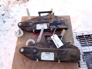 (2) Magna Model WRP150C 1 1/2-Ton Wire Rope Pullers