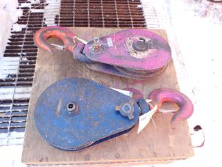 (2) McKissick 8-Ton 10in Snatch Blocks w/ Swivel Hooks