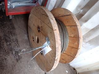 (1) Spool Of 3/8in Wire Rope, Length Unknown