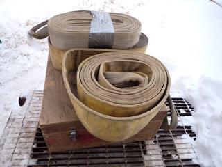 (2) 30ft X 6in Lifting Slings C/w (1) 30ft X 4in Lifting Sling