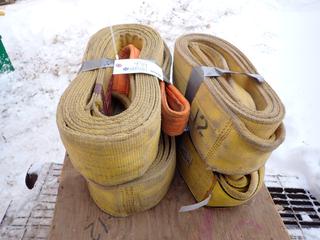 (2) 20ft X 6in Lifting Slings C/w (2) 12ft X 6in Lifting Slings