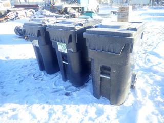 Qty Of (3) IPL Portable Garbage Cans *Note: Missing Front Handle*