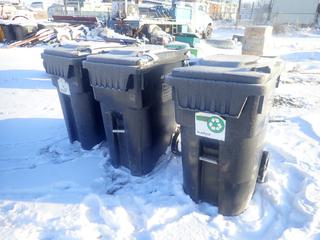 Qty Of (3) IPL Portable Garbage Cans *Note: Missing Front Handle*