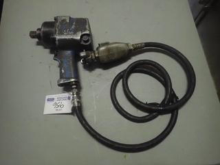 Ingersoll Rand 3/4in Pneumatic Impact C/w Hose And Inline Lubricator. *Note: Working Condition Unknown*