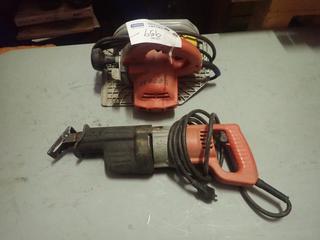 Milwaukee 120V Reciprocating Saw C/w Milwaukee 120V 7 1/4in Circular Saw