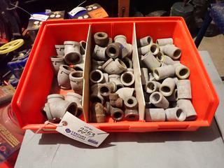 Qty Of 1 1/4in, 3/4in, 1/4in Fittings, 90's, 45's And 3/4in Joiners