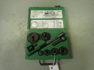 Greenlee Slug Buster Knock Out Punch Kit w/ 1/2in To 2in Conduit Size And Ratcheting Box End Wrench