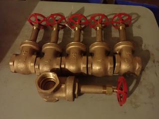 Qty Of (6) Milwaukee 2in Gate Valves *Unused*