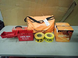 Emergency Spill Kit Includes C/w (2) Rolls Of Caution Tape, (2) Boxes Of Earplugs, (2) Lock Box Lock Outs And Assorted Locks