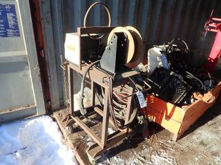 Hobart Olympic 60 Series 10A 50/60hz 24V Wire Feeder C/w Cable, Gun And Cart. SN LA128279 *Note: Running Condition Unknown*