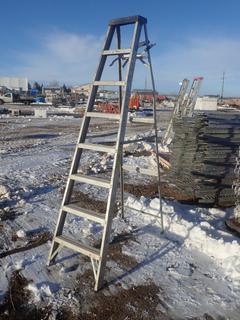 8ft Aluminum Step Ladder *Note: Has Some Damage*