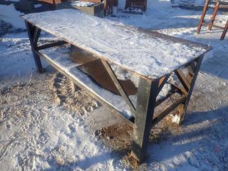 8ft X 3ft X 38in Steel Work Table