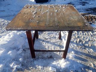 4ft X 4ft X 40in Steel Work Table