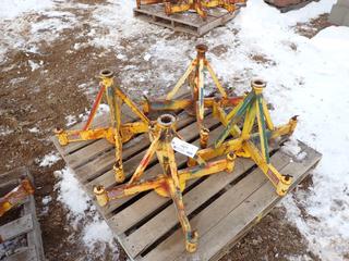 Qty Of (4) 2500lb Cap. 18in Pipe Stand Bases