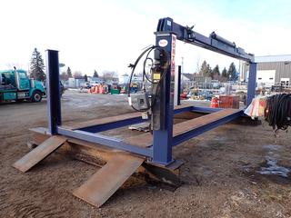 Worth 25,000lb Cap. 4-Post Vehicle Hoist C/w 22ft Ramp Length, 8ft Ramp Height, 9ft Width Between And Hallmark Industries 50/60hz 3hp 220V Single Phase Motor. SN 031946010305 *Note: I-Beam Mtd To Hoist Not Included*