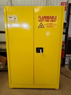 18in X 43in X 65in Eagle Flammable Liquid Storage Cabinet C/w Keys