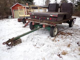 14ft X 8ft Farm Wagon C/w Pintle Hitch, 6ft Tongue And 11L-15SL Tires *Note: Truck Deck Not Included, Located Offsite*
