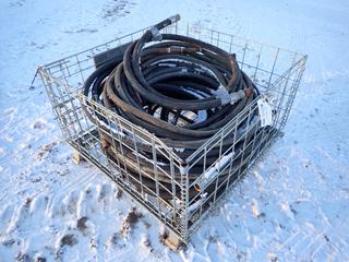 Qty Of Assorted 1in And 3/4in 5500PSI And 10,000PSI Hydraulic Hose. *Note: Crate Not Included*