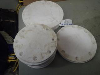 Qty Of Fiberglass Flanges w/ 9in, 11in And 13.5in Diameter