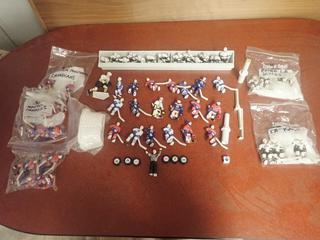 Qty Of Assorted Table Hockey Figurines Includes: LA Kings, Oilers, Canadiens, Maple Leafs