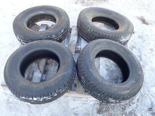 (2) Aurora RHG4 P235/70 R16 Tires C/w (1) Bridgestone LT245/75 R16 Tire And (1) firestone Steeltex 265/75 R16 Tire