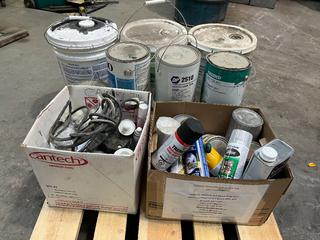 Quantity of Assorted Paint, Spray Paint, Adhesive, Etc.