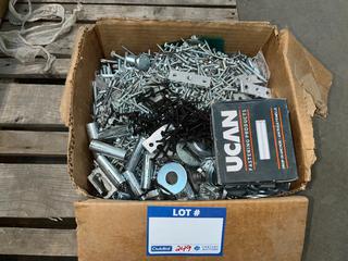 Box of Assorted Screws, Washers, Anchors, Etc.