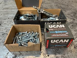 Quantity of Turnbuckles, Spring Toggle Bolts, Nail Drive Anchors, Etc.