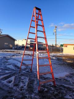 Sturdy 12' Fiberglass/Aluminum Step Ladder.