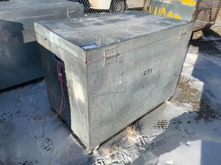 Custom Built Steel Job Box, 48"x 30"x 40", Contents Included.