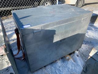 Custom Built Steel Job Box, 48"x 30"x 40", Contents Included.