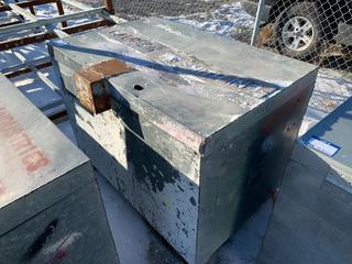 Custom Built Steel Job Box, 48"x 31"x 40", Contents Included.