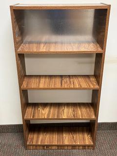 Brown 5-Tier Bookcase, 2'x9"x47.25".