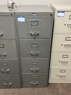 4-Drawer Metal File Cabinet, 18"x28"x51".
