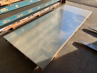 Approximately (8) 4' x 10' Sheets of 16 Gauge Galvanized Steel.