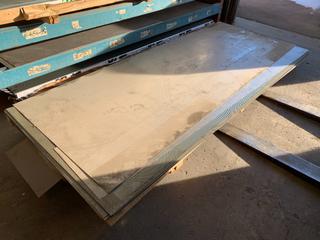 Approximately (16) Pieces of Assorted Sheets of Galvanized Steel.