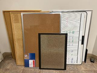(2) White Boards & (4) Cork Boards.