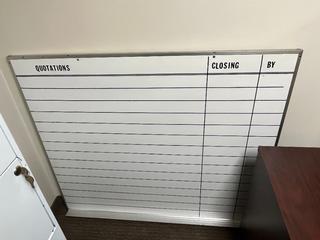 4'x 4' Bulletin Board & 4'x 42.5" White Board.