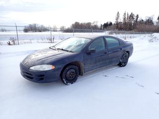 2002 Chrysler Intrepid SE c/w 2.7L, A/T, A/C, Showing 201,776 Kms, 225/60R16 Tires, VIN 2C3HH46R22H224690 *Note: Scratches*