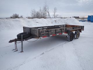 16 Ft. T/A Custom Built Utility Trailer c/w 2 In. Ball Hitch *Note: No VIN, Damage*