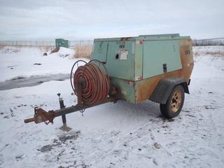 Sullair S/A Air Compressor, Model 185DPQJD, c/w John Deere Power Tech Engine, Hose and Reel, ST205/75R15 Tires, Showing 1,968 Hrs. *Note: Parts Only, No VIN*