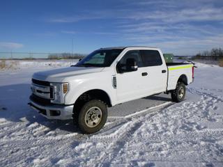 2018 Ford F250 Super Duty XLT Crew Cab 4X4 Pick Up, C/w 6.2L V8, A/T, A/C, Showing 173,958 Kms, LT265/70R17 Tires at 40%, 6 Ft. 8 In. Box, VIN 1FT7W2B63JEB55334 *Note: Minor Dents, Tire Pressure Sensor Fault, Minor Electrical Issues *