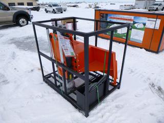 Unused TMG Skid Steer Post Driver w/ Nitrogen Charge Kit, Service Tool Kit, (2) 1/2 In. Hydraulic Hoses, Model TMG-PD700S, S/N 3234210815