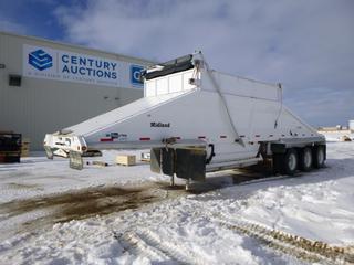 2018 Midland Clamshell 40 Ft. Tridem Bottom Dump Trailer, Model MG40TC3000X, C/w Power Roll Tarp, CVIP 02/2022, VIN 2MFB2S4D3JR008798 *Note: Air Lift 1st and 3rd Axles*